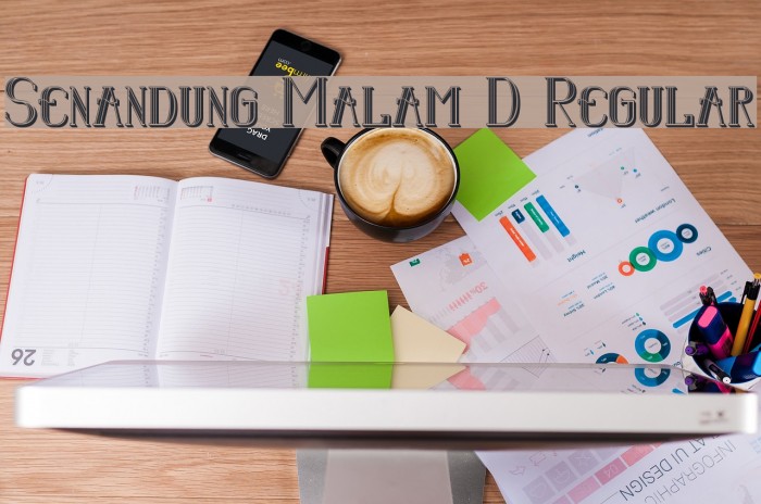 Senandung Malam 3D Regular Font examples