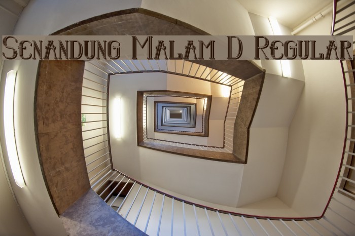 Senandung Malam 3D Regular Font examples