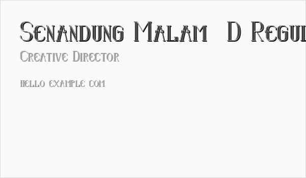 Senandung Malam 3D Regular Business Card