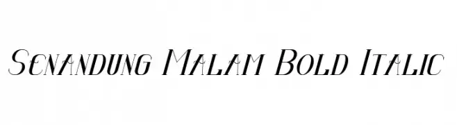 Senandung Malam Bold Italic  Frei Schriftart Herunterladen