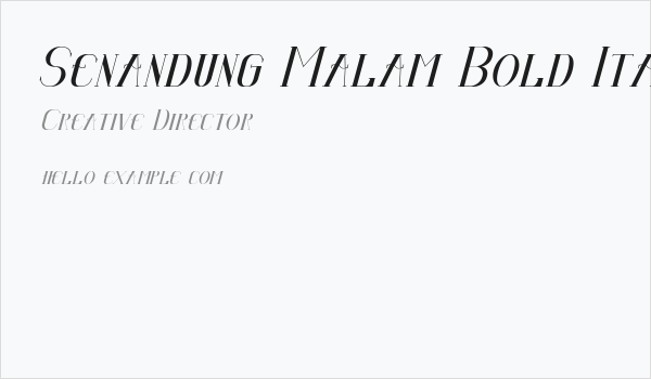Senandung Malam Bold Italic Business Card