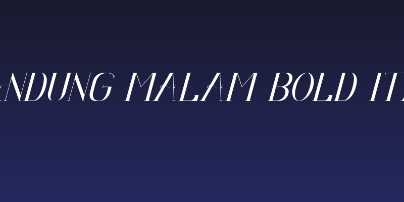 Senandung Malam Bold Italic Social Header
