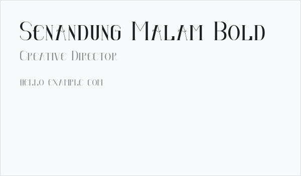 Senandung Malam Bold Business Card