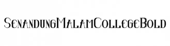 Senandung Malam College Bold  フリーフォントのダウンロード