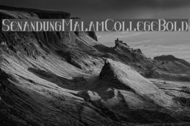 Senandung Malam College Bold Font examples