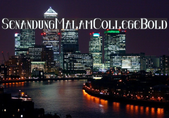 Senandung Malam College Bold Schriftart examples