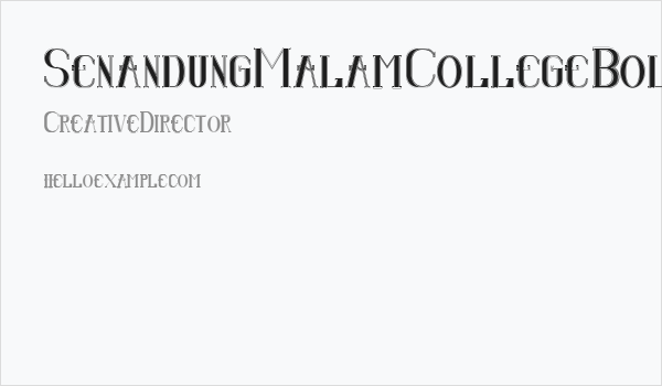 Senandung Malam College Bold Business Card
