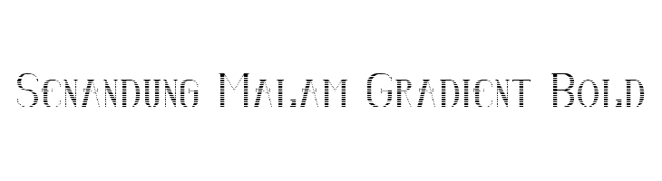 Senandung Malam Gradient Bold Font