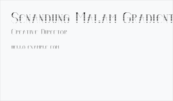 Senandung Malam Gradient Bold Business Card