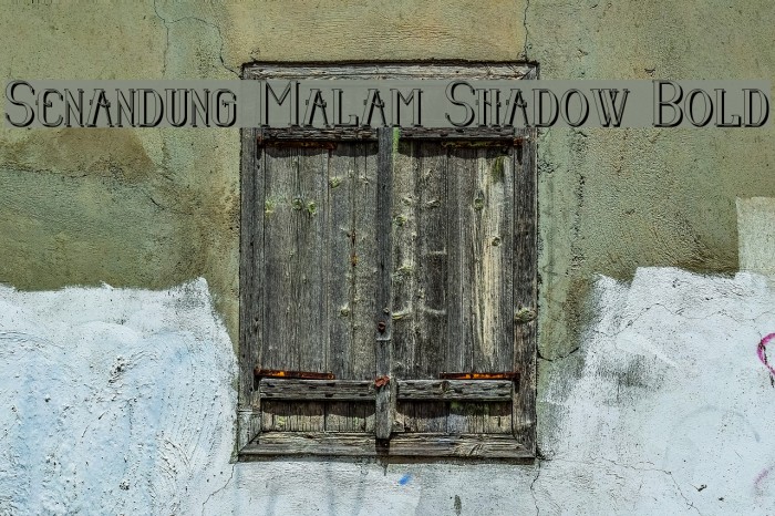 Senandung Malam Shadow Bold Font examples