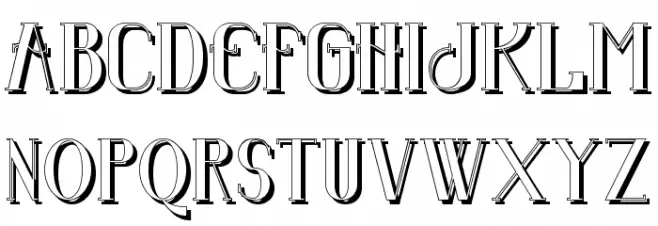 Senandung Malam Shadow Bold Caratteri MINUSCOLO