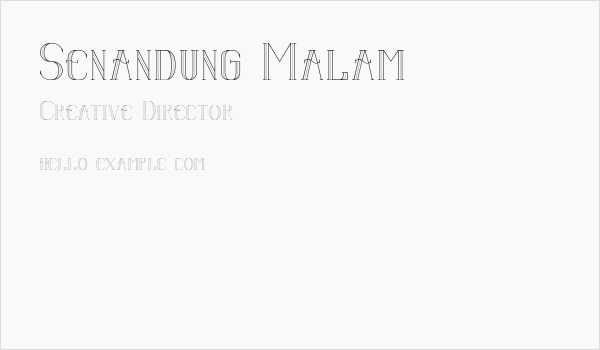Senandung Malam Business Card