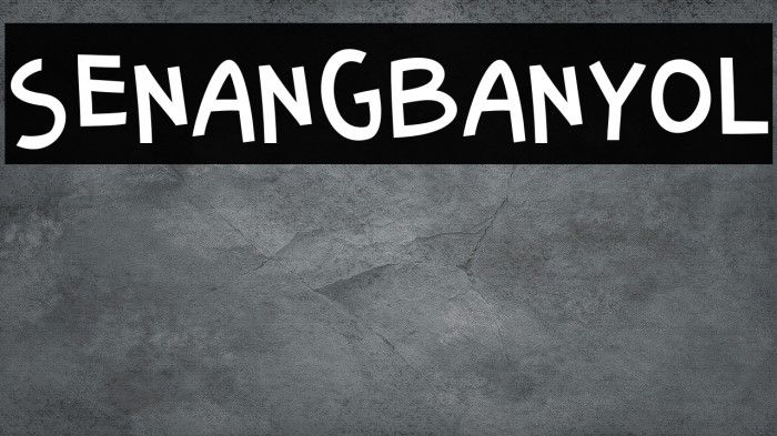 SenangBanyol Font examples