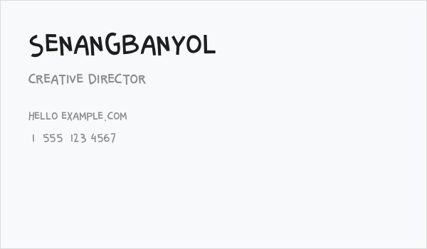 SenangBanyol Business Card
