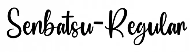Senbatsu-Regular  Frei Schriftart Herunterladen