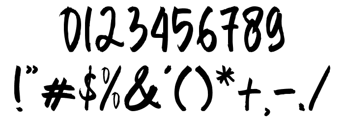 SencilloHanddrawn Font OTHER CHARS