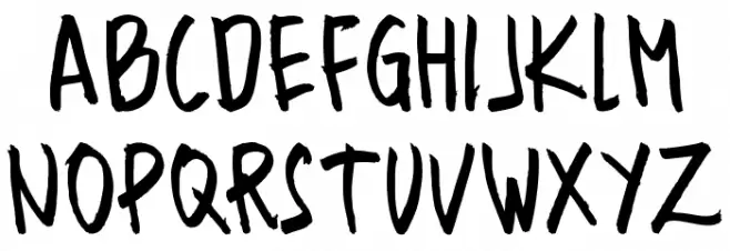 SencilloHanddrawn Шрифта ВЕРХНИЙ