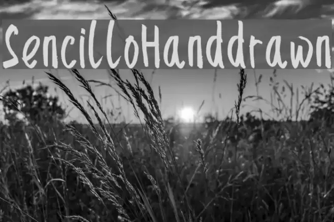 SencilloHanddrawn Font examples