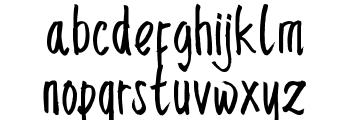 SencilloHanddrawn Font LOWERCASE