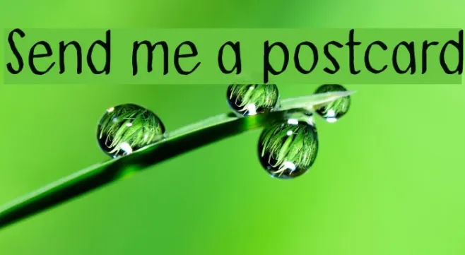 Send me a postcard Example 1