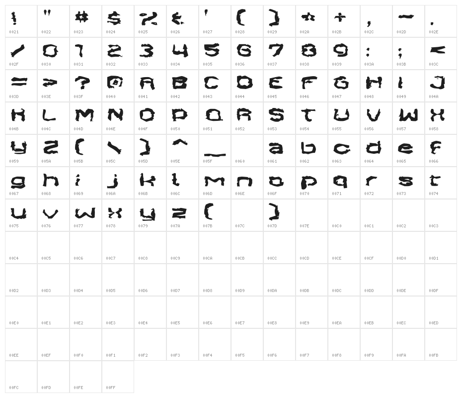 SendCash-Regular Character Map