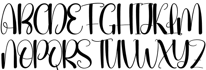 Sendday Font UPPERCASE