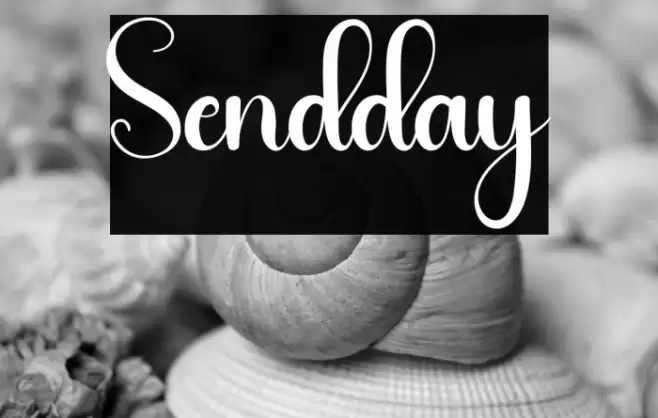 Sendday Font examples
