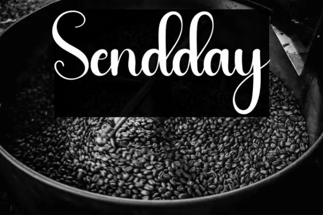 Sendday Font examples