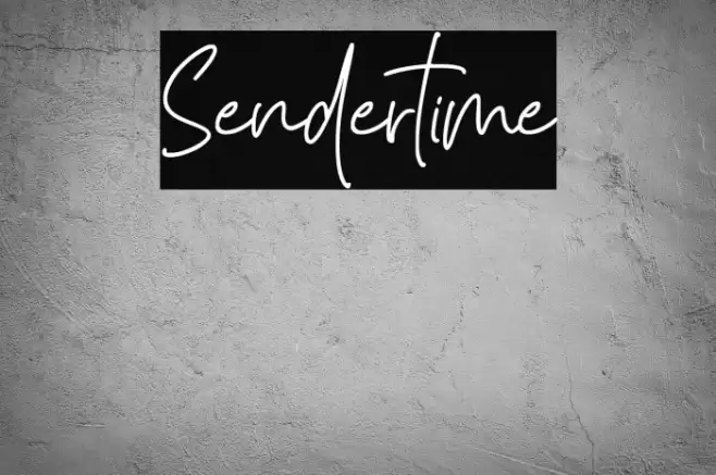 Sendertime Font examples