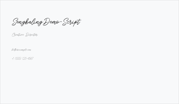 SengkalingDemo-Script Business Card
