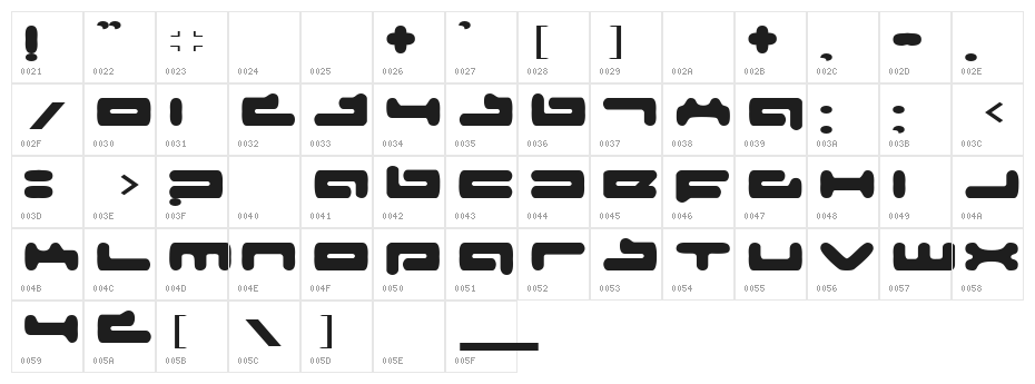 Senior Service Character Map