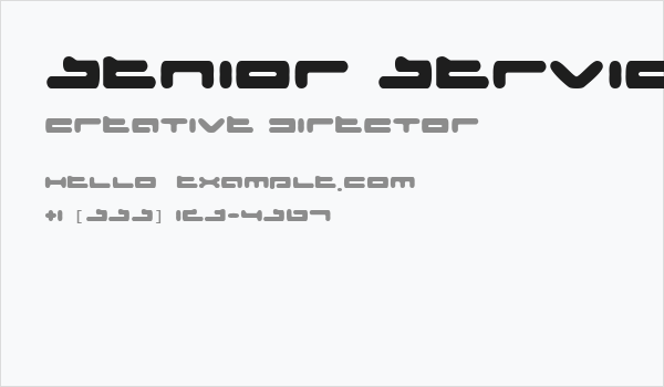 Senior Service Business Card