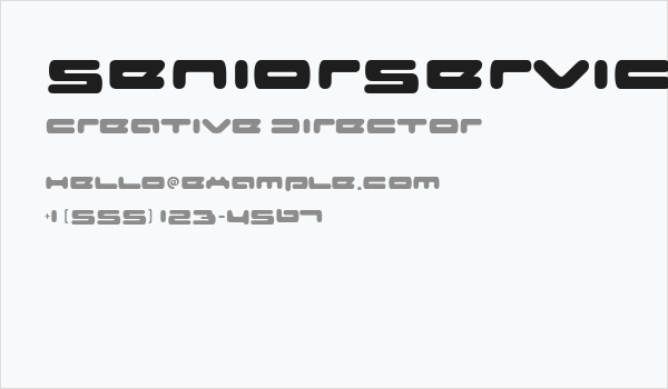 SeniorService-Regular Business Card