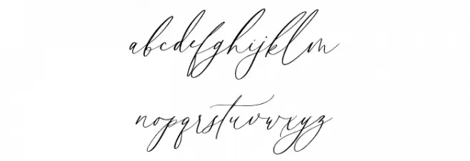 Senja Mentari Font LOWERCASE