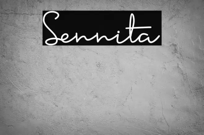 Sennita Шрифта examples
