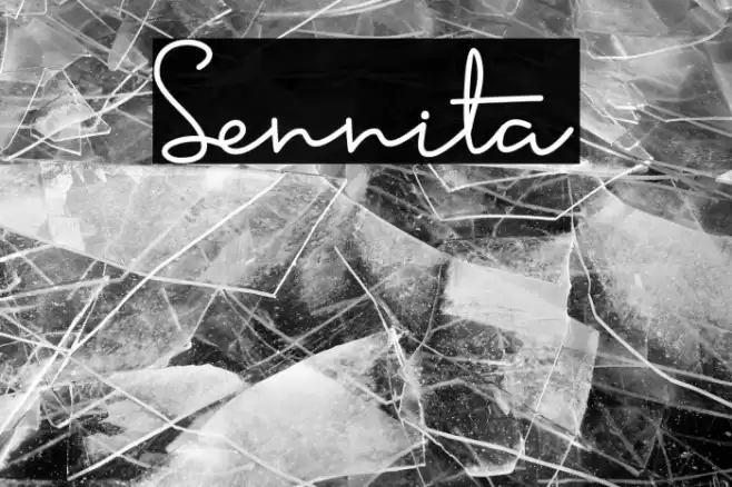 Sennita Шрифта examples