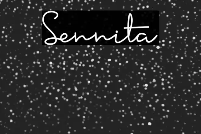 Sennita Шрифта examples