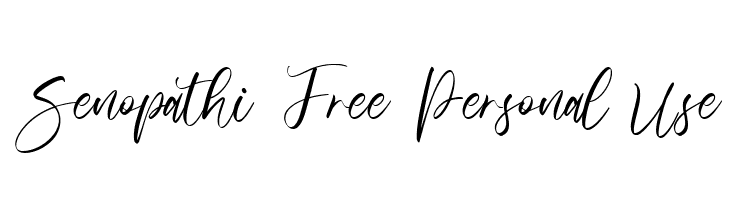 Senopathi Free Personal Use  Скачать бесплатные шрифты