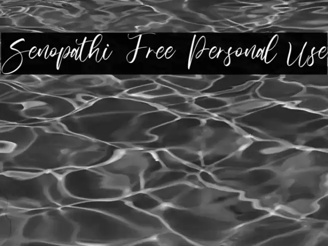 Senopathi Free Personal Use Font examples