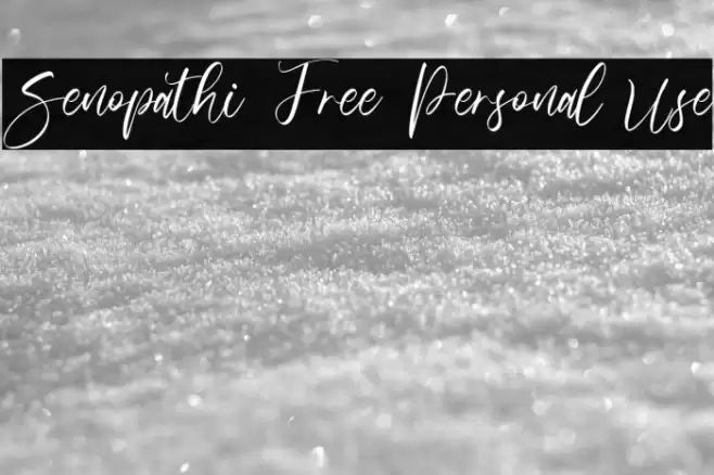 Senopathi Free Personal Use Font examples