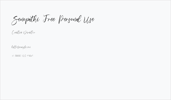 Senopathi Free Personal Use Business Card