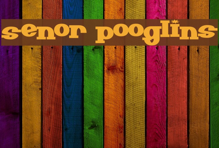 Senor Pooglins Font examples