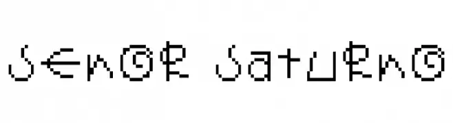Senor Saturno  font caratteri gratis