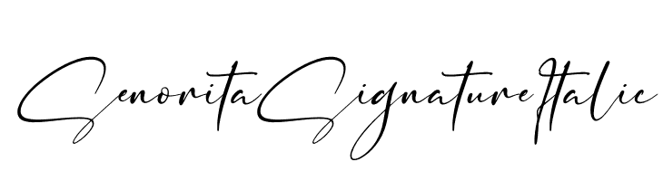 Senorita Signature Italic  Frei Schriftart Herunterladen