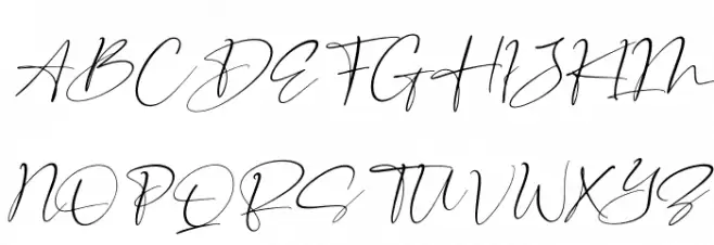Senorita Signature Italic Caratteri MAIUSCOLE