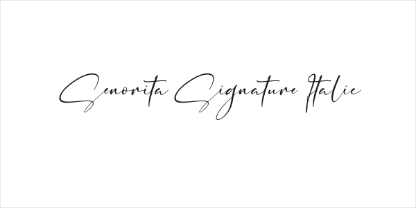 Senorita Signature Italic Logo