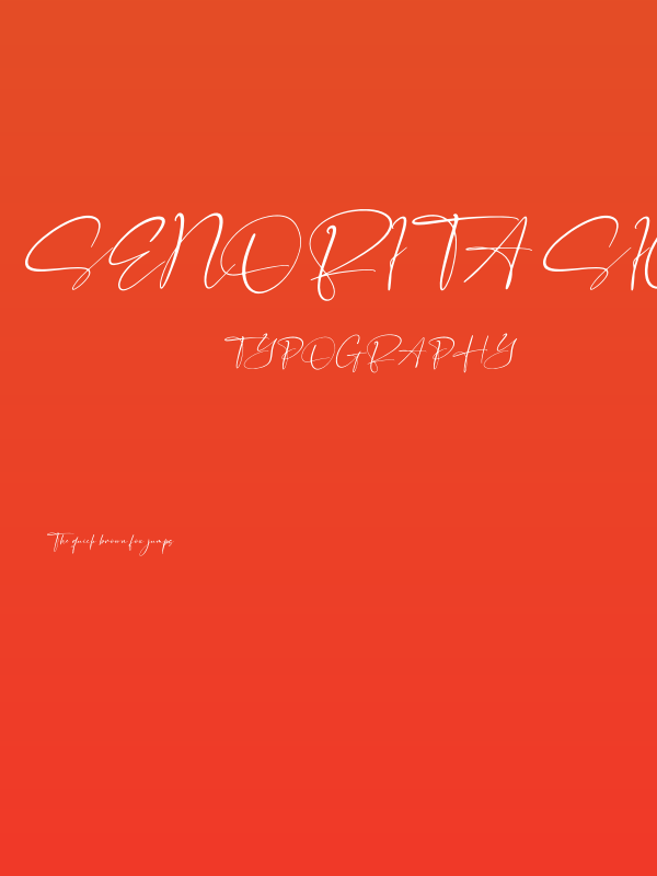 Senorita Signature Italic Poster