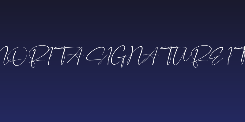 Senorita Signature Italic Social Header