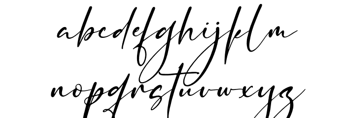 Senorita Signature Italic Font LOWERCASE