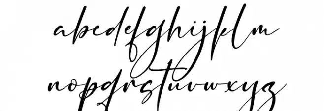 Senorita Signature Italic फ़ॉन्ट लोअरकेस